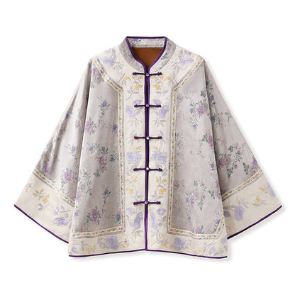 Early Autumn Silk Embroidered Retro Loose Chinese Style Jacket