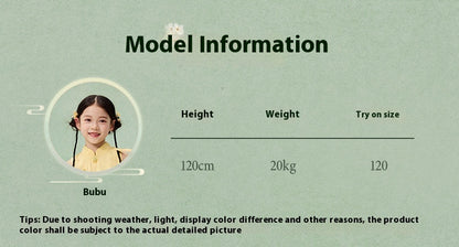 National Style Hanfu-Inspired Summer Set — Top & Pants for Children