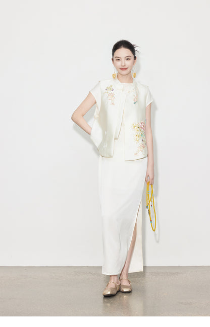 Elegant Chinese Style Design Sense Vest Top