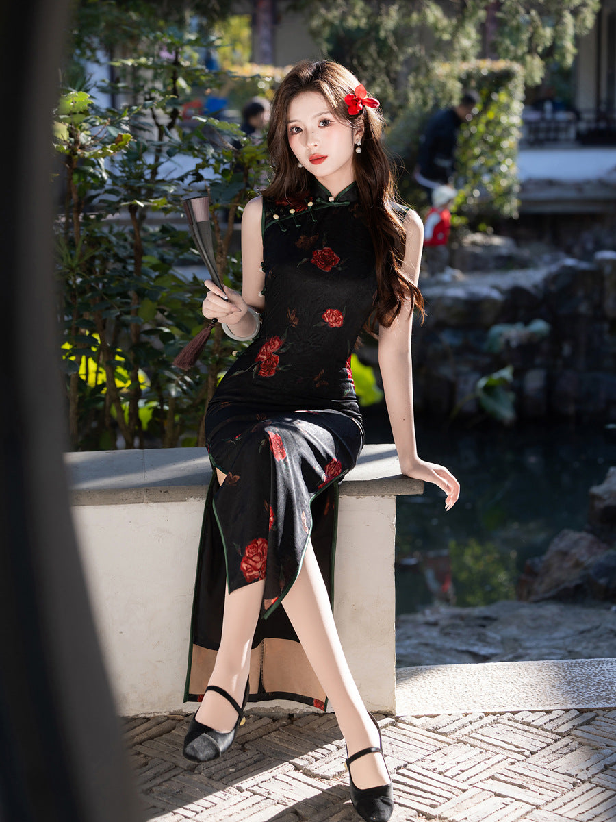 New Chinese Style Qipao – Elegant Daily Wear Dress for Girls