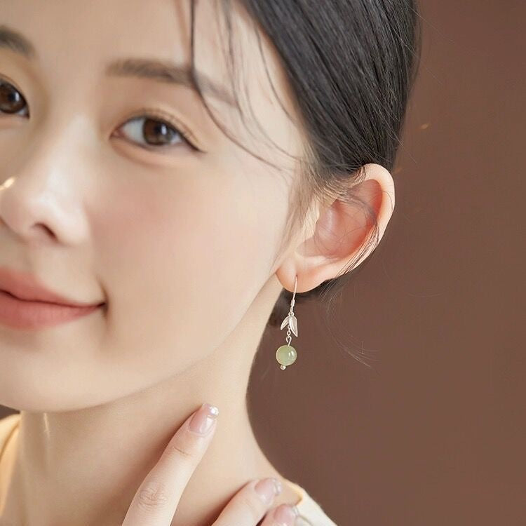Ancient Style Bamboo Shadow Earrings — Elegant Chinese Style Gift Earrings