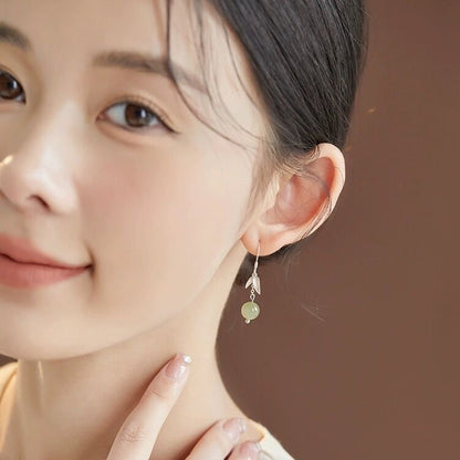 Ancient Style Bamboo Shadow Earrings — Elegant Chinese Style Gift Earrings