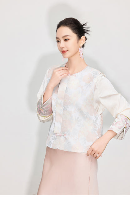 Light National Style Jacquard Vest Chinese Style