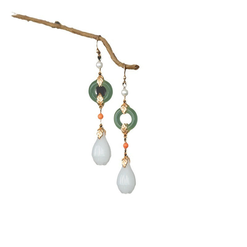 Magnolia Peace Buckle Earrings | New Chinese Style Retro Hanfu Cheongsam Accessory