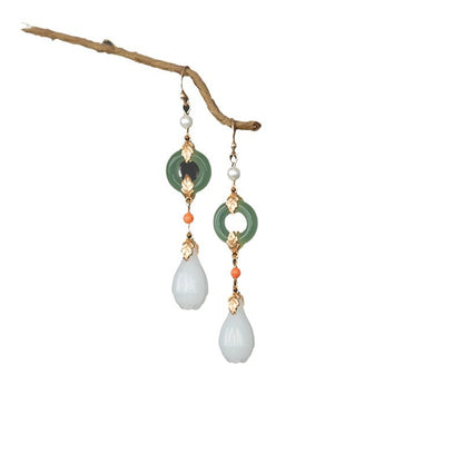 Magnolia Peace Buckle Earrings | New Chinese Style Retro Hanfu Cheongsam Accessory