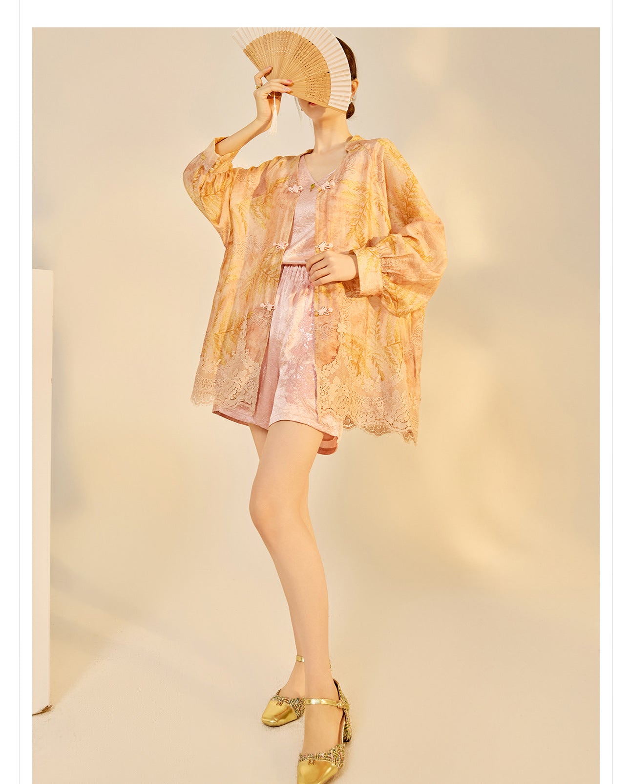 Autumn Chinese Style Lace Patchwork Shirt | Slim Embroidered V-Collar Top