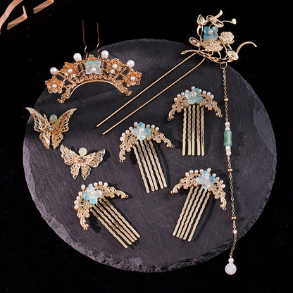 Elegant Ancient Costume Perm Flower Hairpin Hanfu Tang Style Hair Accessory