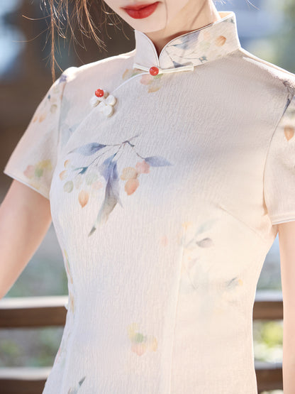 New Chinese Style Cheongsam – High-End Slim Fit Daily Dress