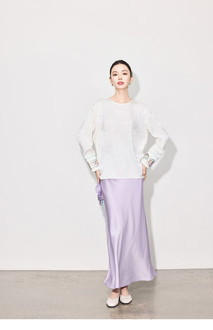 Elegant Smooth Satin Mermaid Long Skirt