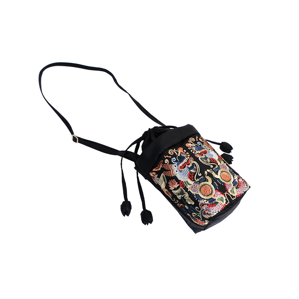 Elegant Xiangyun Silk Crossbody Purse — Hanfu & Cheongsam Match