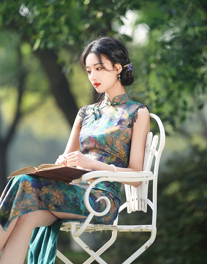 Elegant Sleeveless Cheongsam – Youth Retro High-End Dress