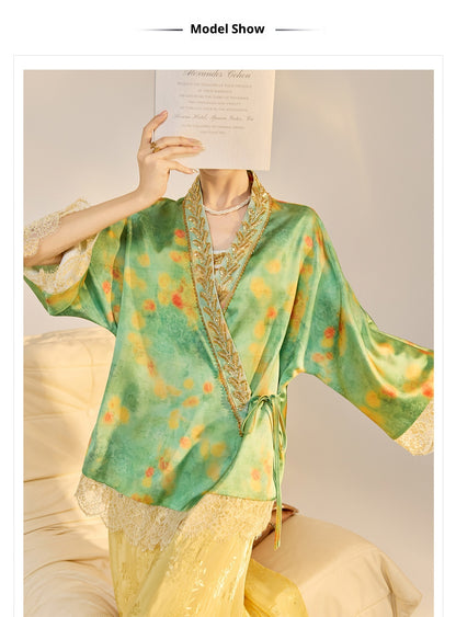 Elegant New Chinese Embroidered Jacquard Cardigan & Strap Dress Set