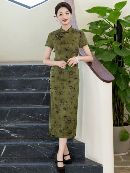 Exquisite Waist-Cinching Qipao – Elegant Everyday Wear Dress