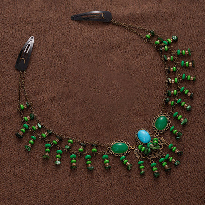 Exotic Ancient Style Hair Ornament Set | Hanfu Earrings Necklace Hair Accessory