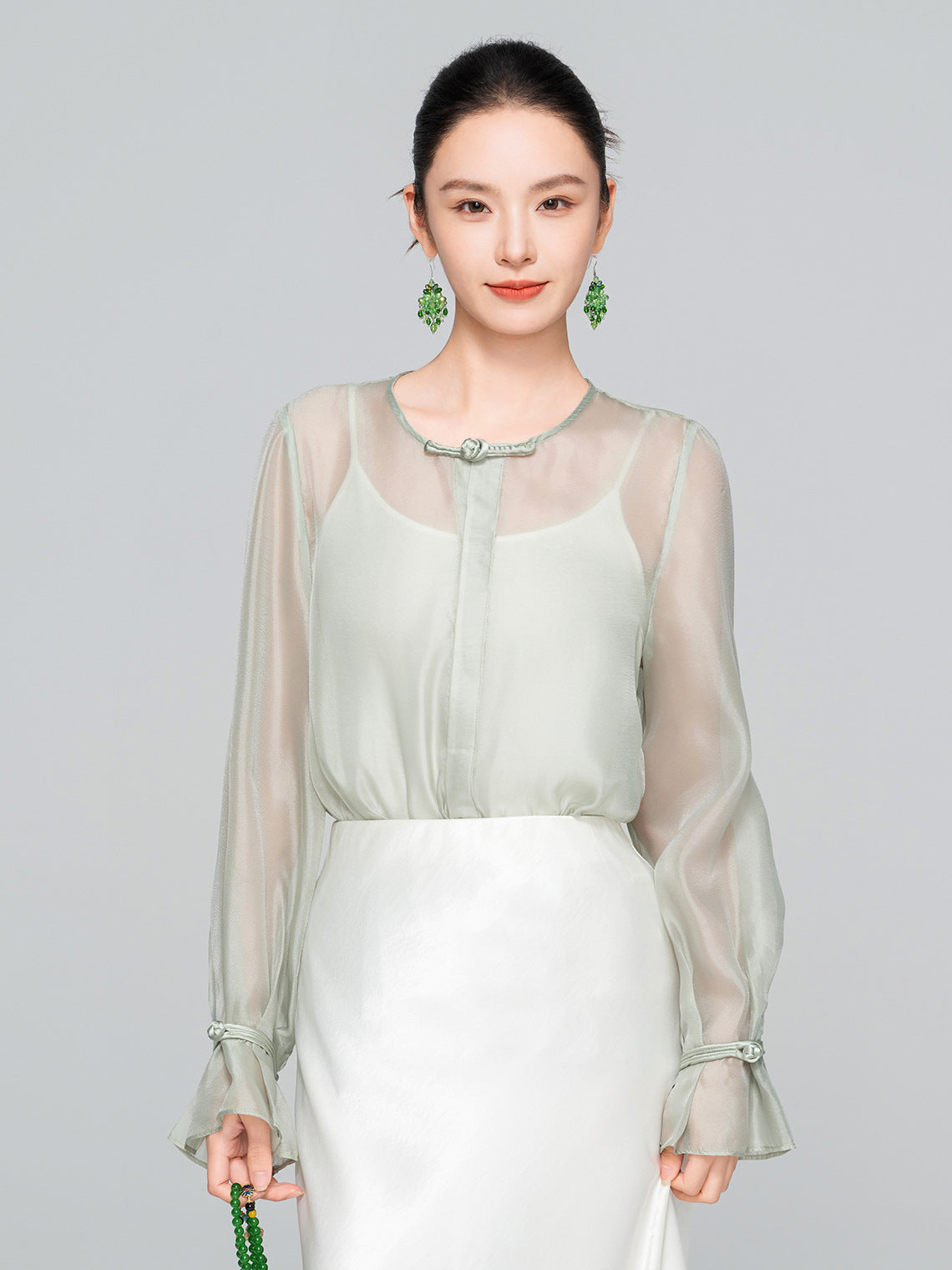 Lightweight Autumn Casual Round Neck Shirt for Women