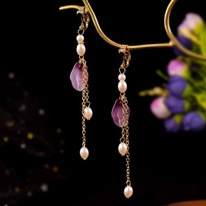 Burnt Blue Earrings | Ancient Style Tang Ming Dynasty Retro Hanfu Accessory