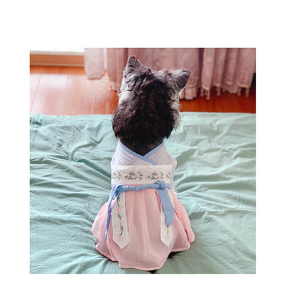 Lightweight Summer Pet Hanfu Small Dog Cat Chinese Style Dress