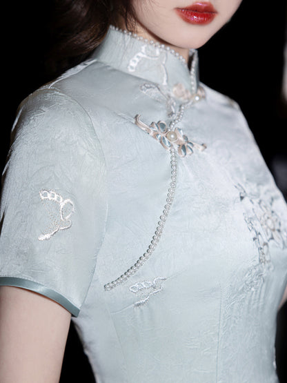 Artistic Camellia Cheongsam – Retro Youth Fresh Dress