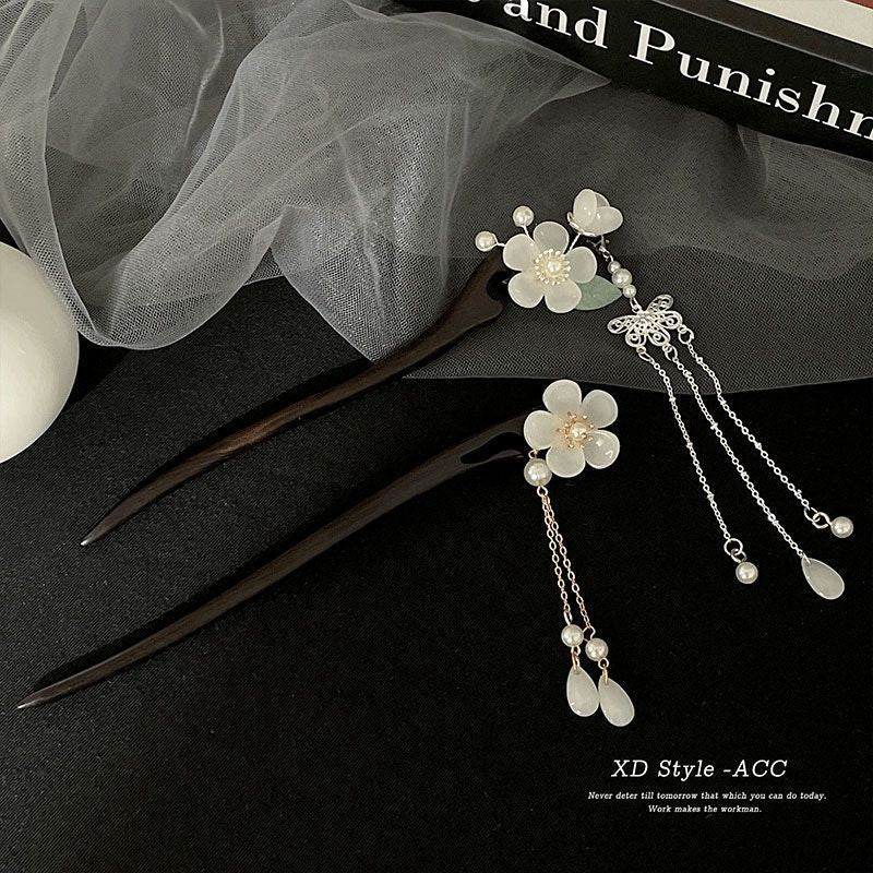 Wooden Hairpin Hair Bun Ornament | Chinese Style Cheongsam Hair Accessory