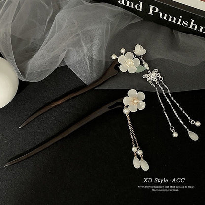 Wooden Hairpin Hair Bun Ornament | Chinese Style Cheongsam Hair Accessory