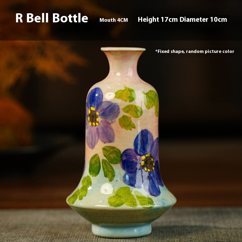 Jingdezhen Handmade Ceramic Vase — Oil Painting Style Small Home Decor