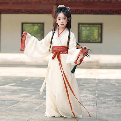 Girls’ Summer Hanfu | Wei Jin Style Daily Warring States Robe Fairy Dress