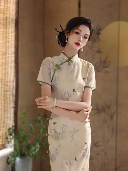 Elegant Sleeveless Cheongsam – Youth Retro High-End Dress
