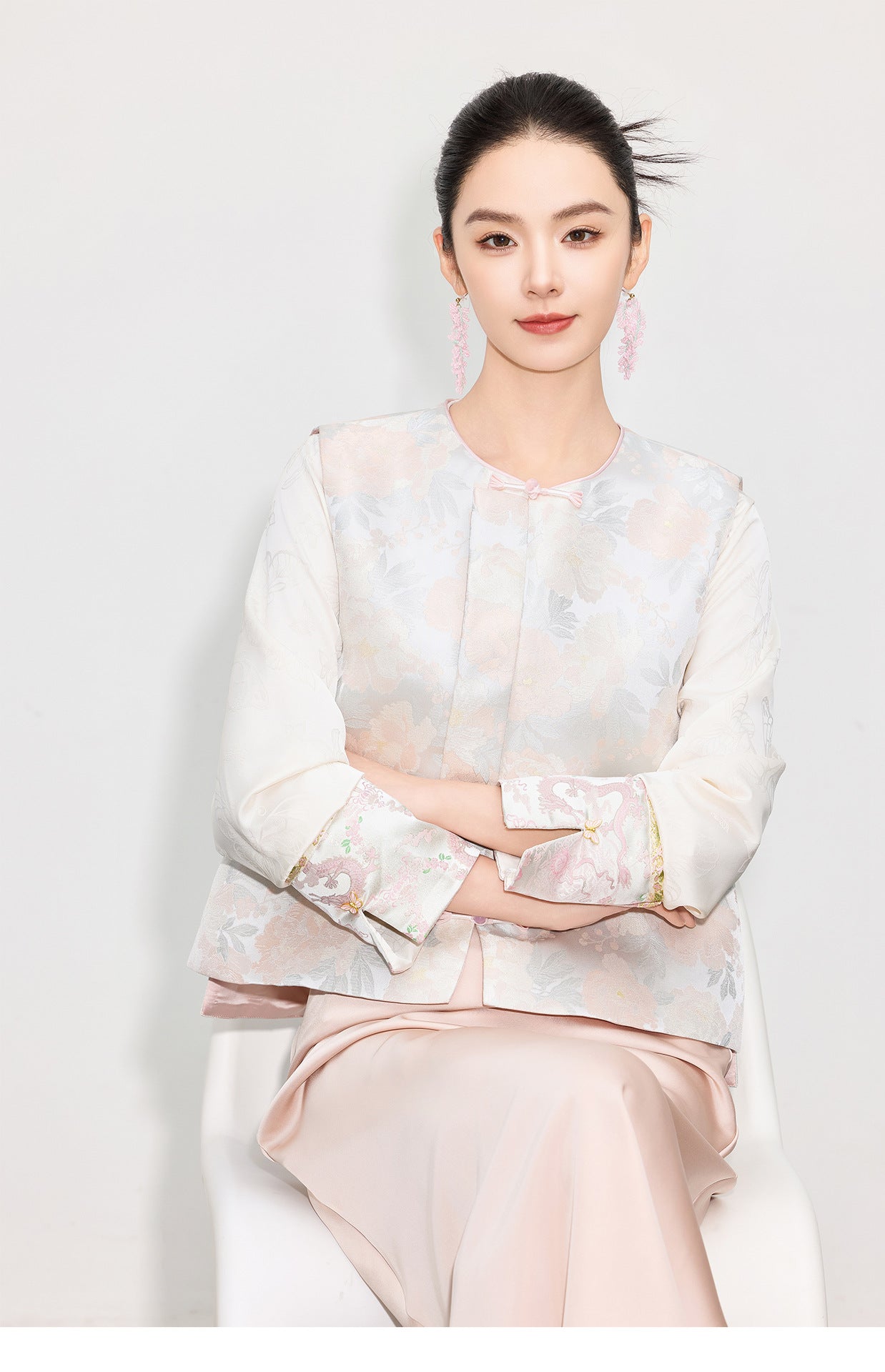 Light National Style Jacquard Vest Chinese Style