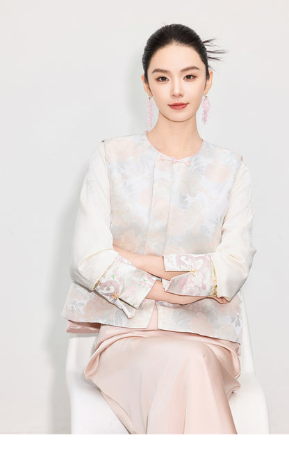 Light National Style Jacquard Vest Chinese Style