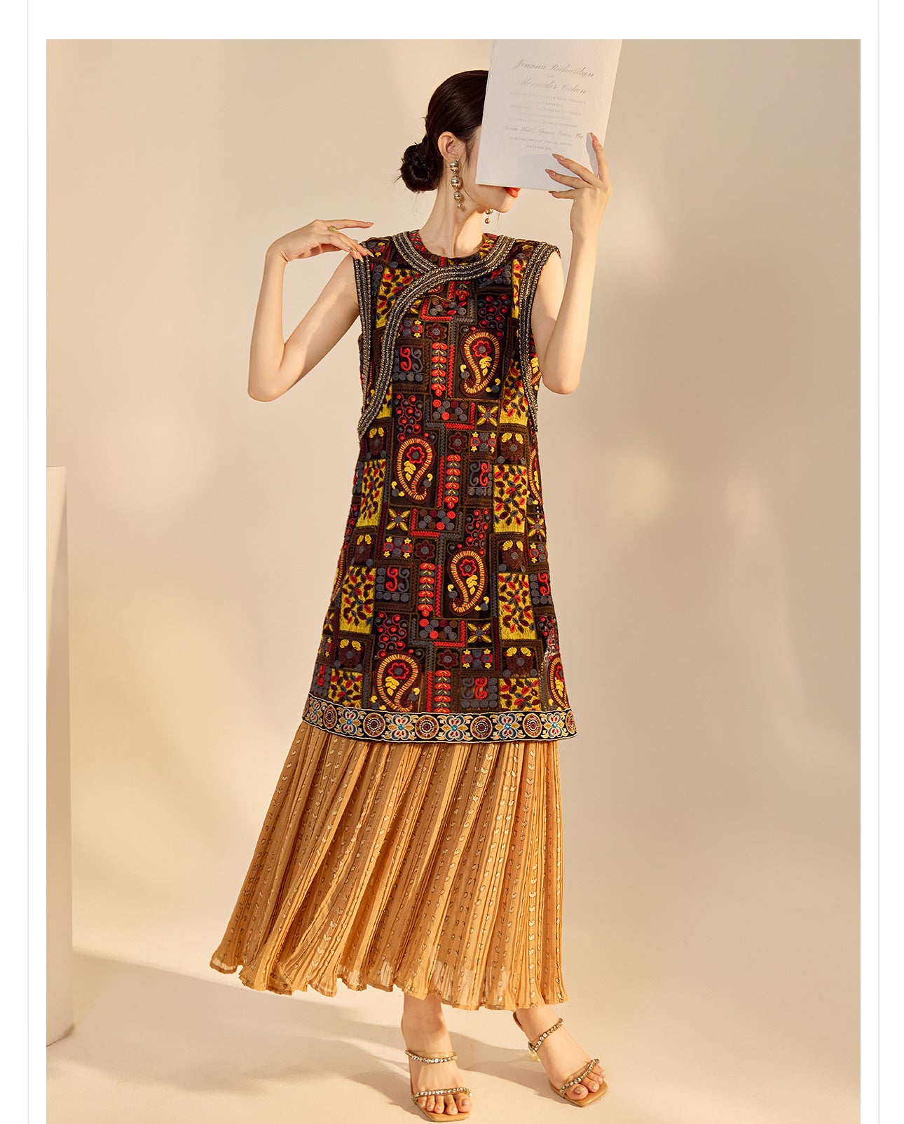 High-End Summer Dress for Women |New Chinese Style Embroidered Long Dress