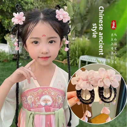 Children's Hair Clips Chinese Style Braid Tassel Hanfu Hair Accessories