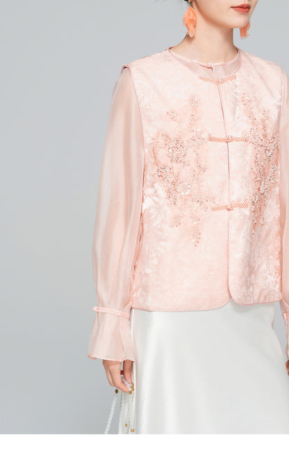 Sophisticated Sleeveless Retro Silk Vest