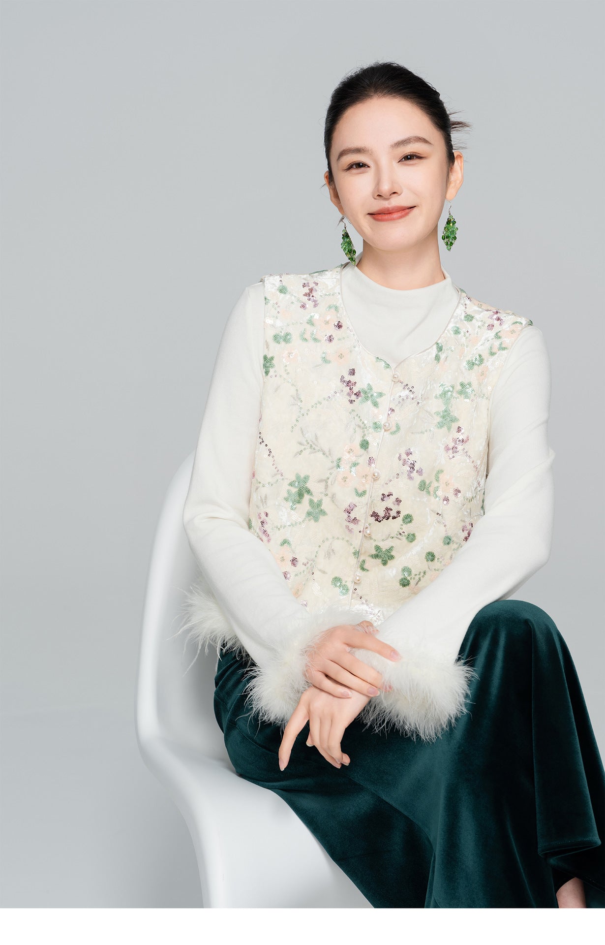 Autumn High-Waist Velvet Mermaid Skirt for Women