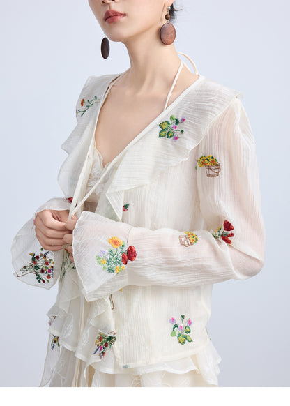 High-End Summer Chinese Style Blouse for Women