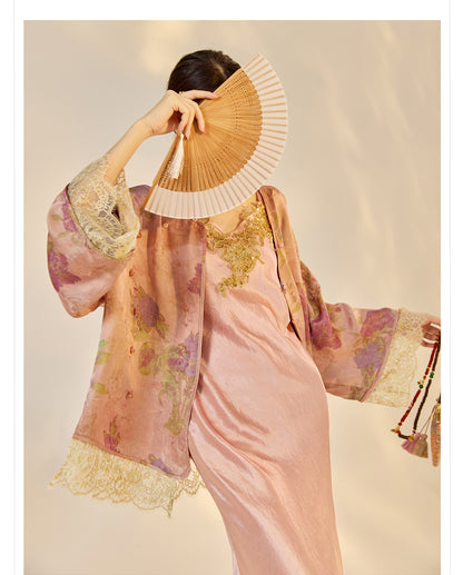 2025 New Chinese Style Light Luxury Jacket | Elegant Printed Rayon Women's Top