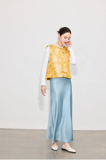 Stylish Retro Jacquard Vest for Women