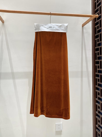 Elegant Slimming Velvet Fishtail Skirt for Fall and Winter