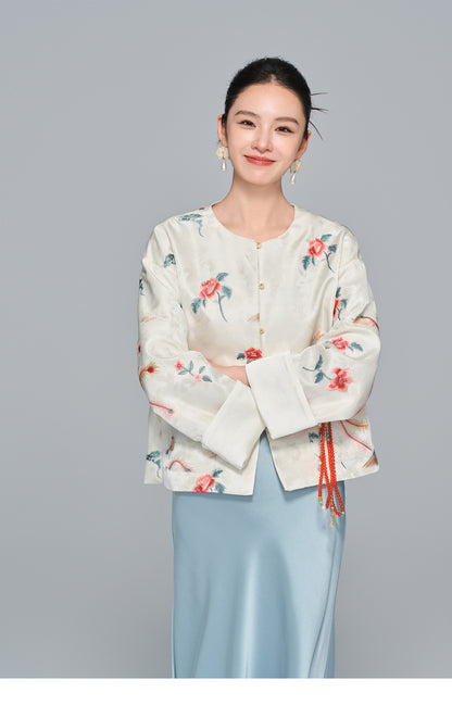 Elegant Loose Embroidered Jacket