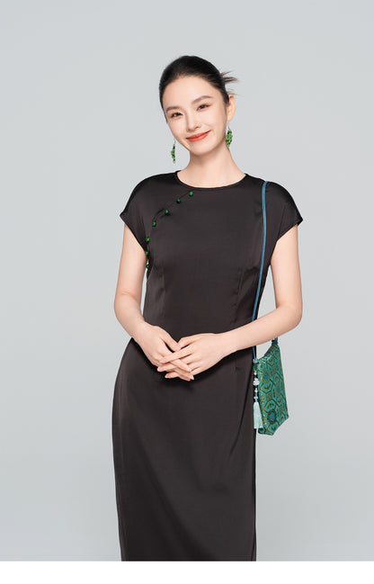 Artistic Improved Qipao – New Chinese Retro Side-Slit Dress