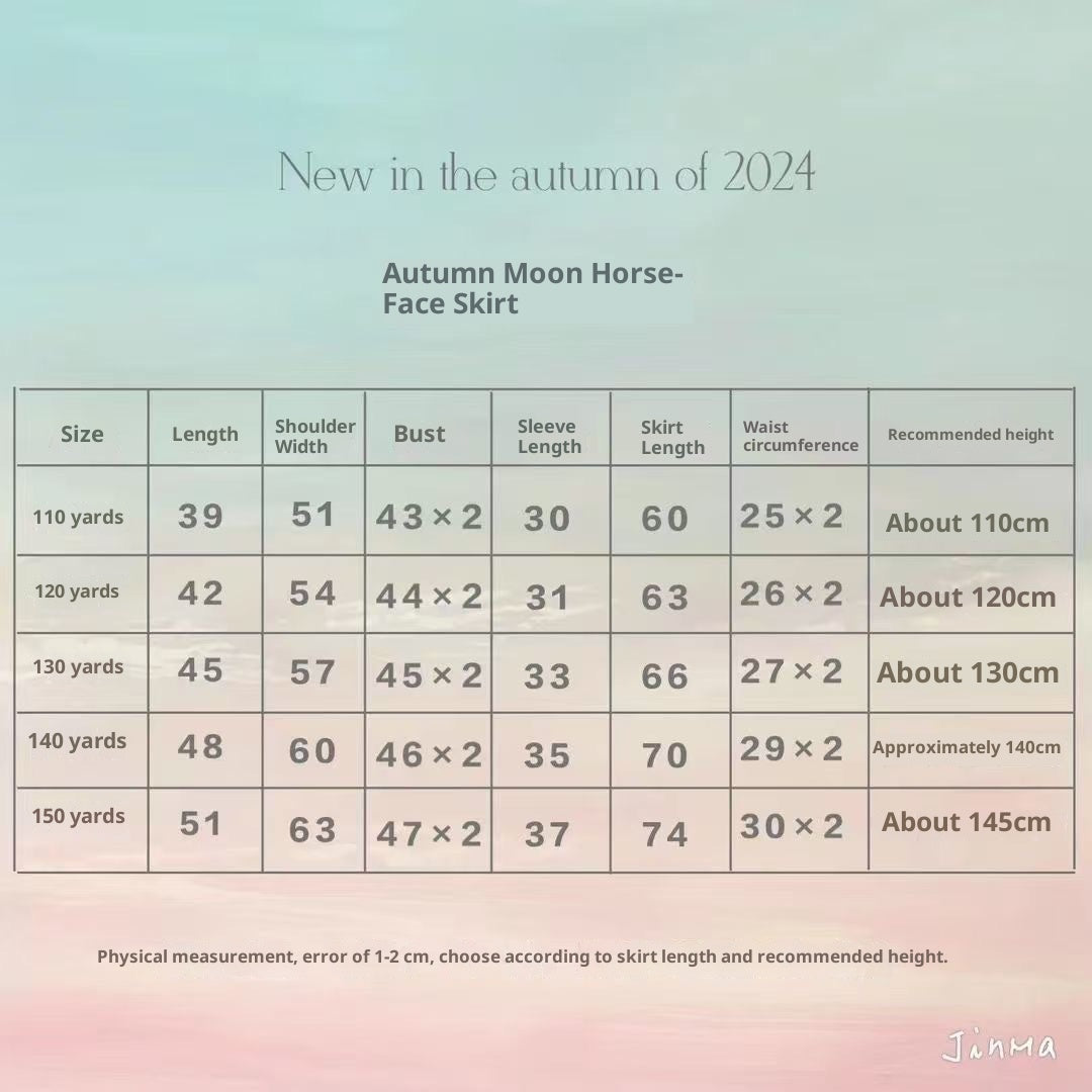 Girls’ Spring Autumn Hanfu | Ancient Style Ming Dynasty Horse Face Dress Set