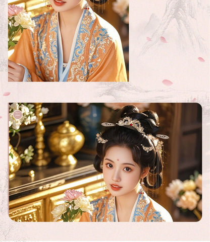 Ancient Style Full Set Hair Accessories Step Shake Tassel Hairpin Tang Palace