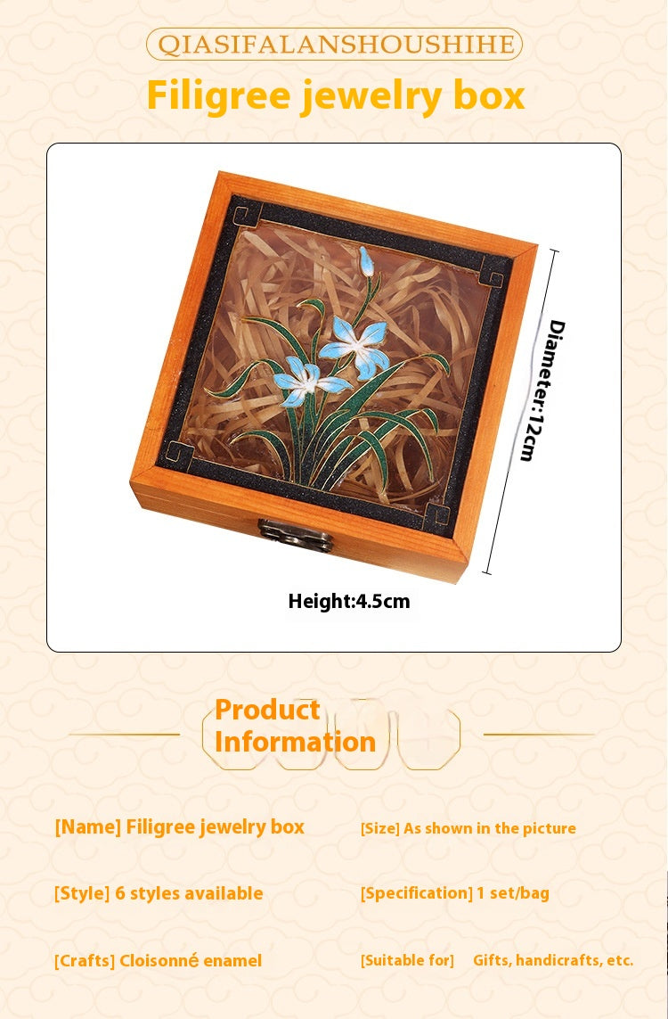 Handmade Cloisonné Enamel Jewelry Box DIY Kit — Chinese Style Craft Gift Set