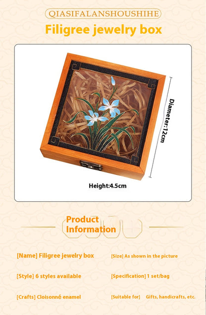 Handmade Cloisonné Enamel Jewelry Box DIY Kit — Chinese Style Craft Gift Set