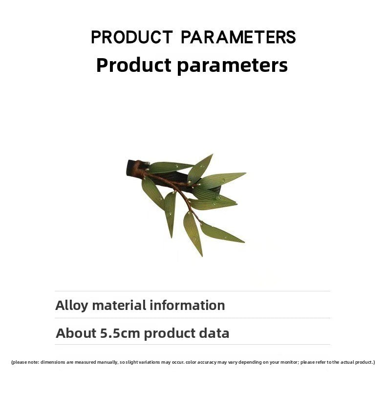 Bamboo Leaf Hair Clip New Chinese Style Hanfu Vintage Duckbill Clip