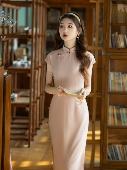 2025 Spring Summer Cheongsam – Slim Fit Artistic Chinese Dress