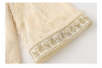 Autumn High-End Embroidered Tassel Cardigan | New Chinese Style Top