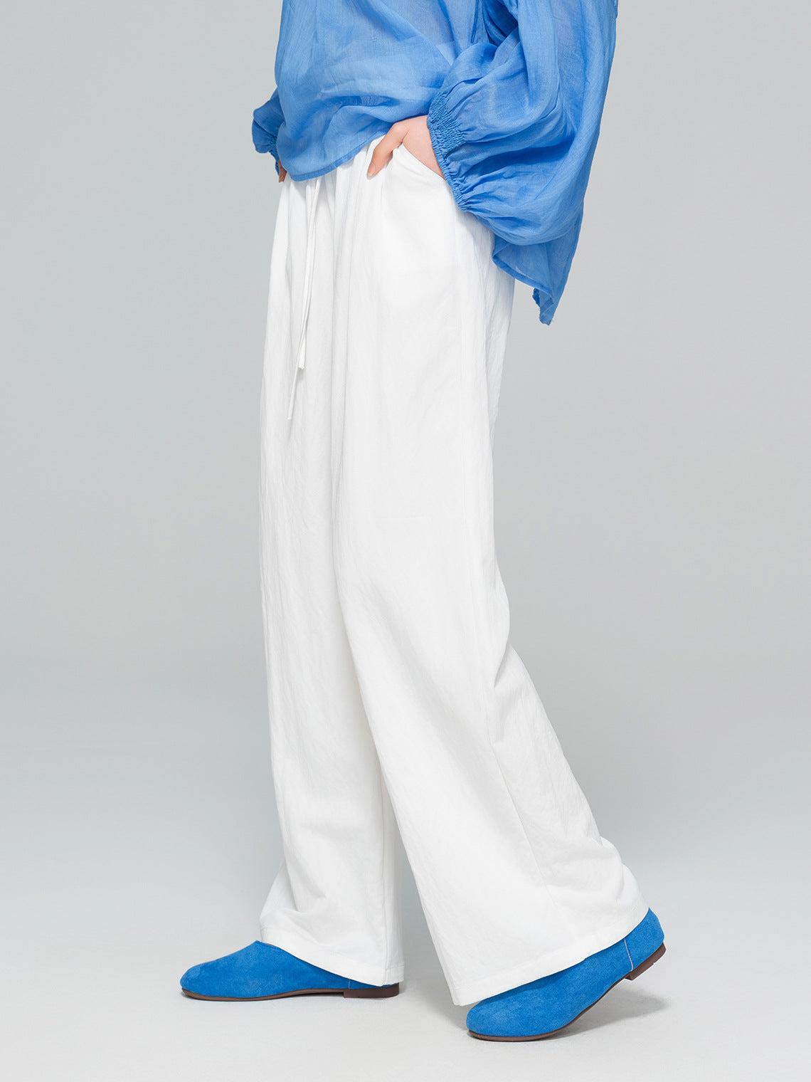Elegant White Wide Leg Pants for Autumn
