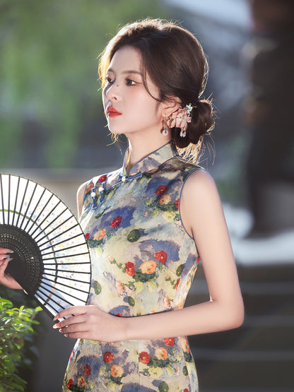 New Chinese Style Qipao – High-End Women's Daily Long Dress