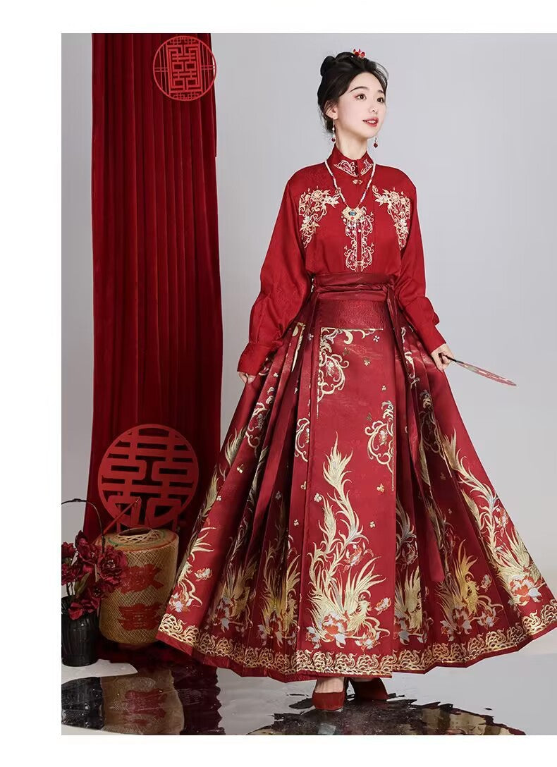 Luxury Ming Style Hanfu — Heavy Embroidery National Aesthetic Set