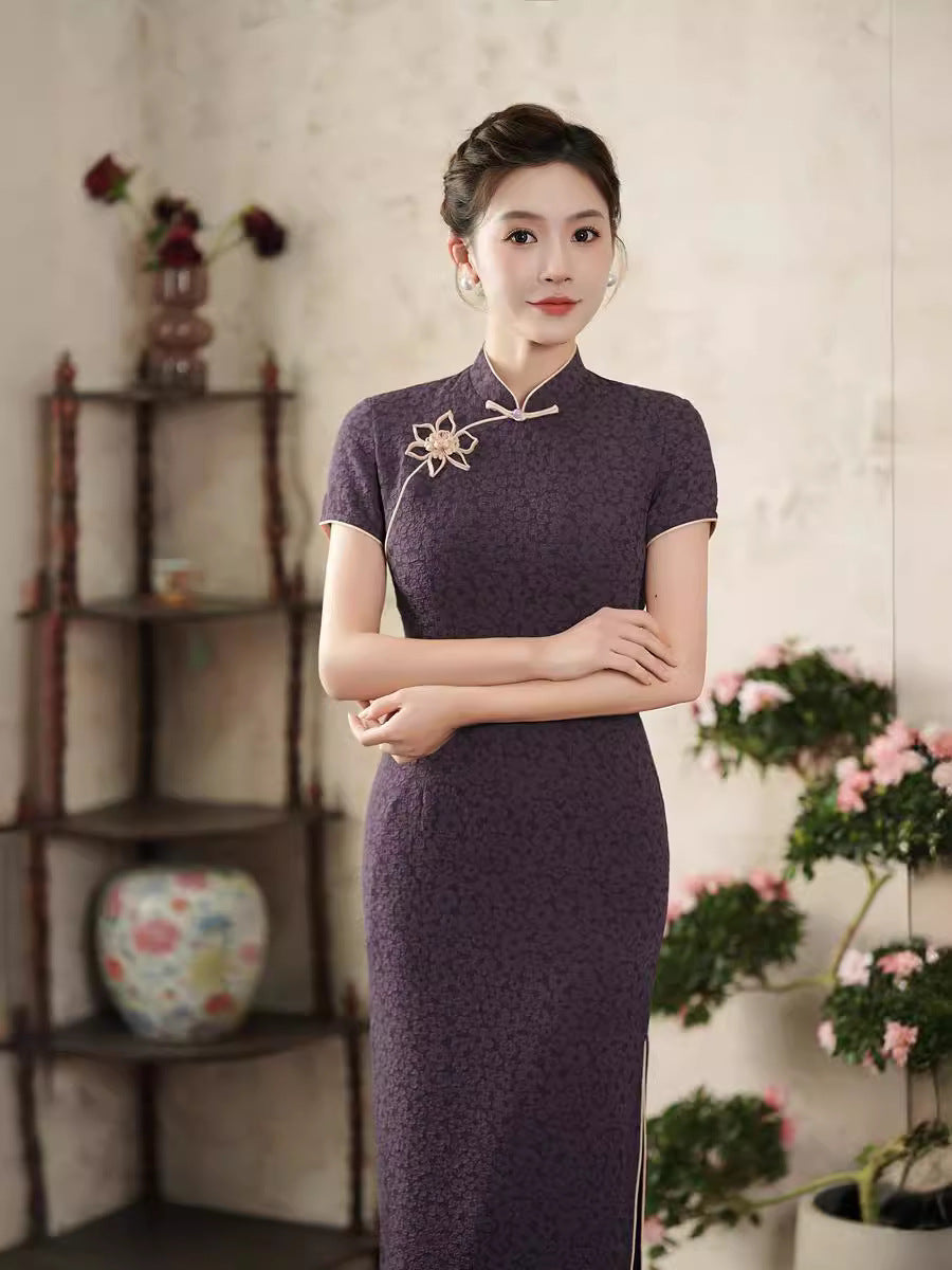 Improved Summer Qipao – Elegant Fresh Daily Wear Dress